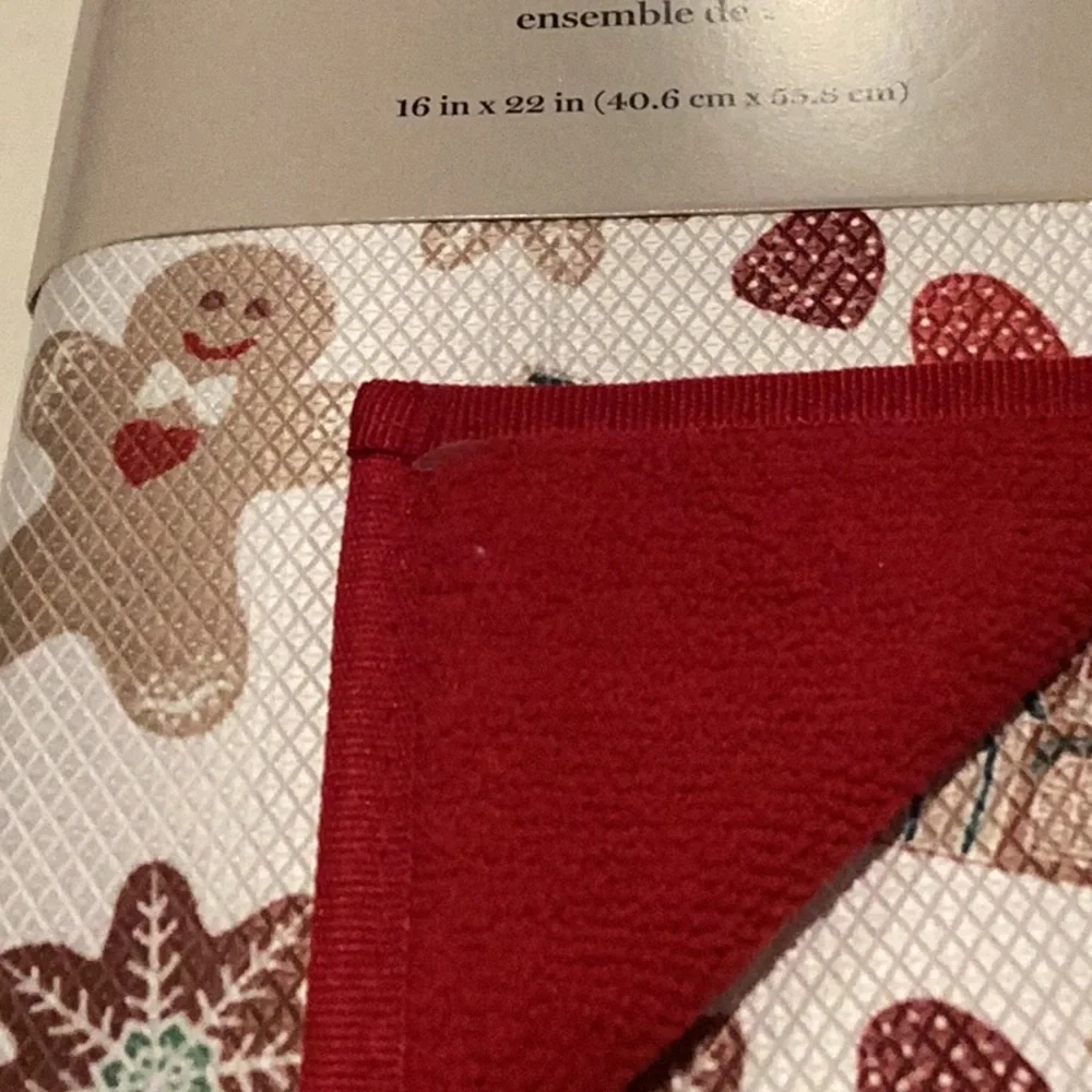 Martha Stewart Gingerbread Reversible Drying Mats - set of 2